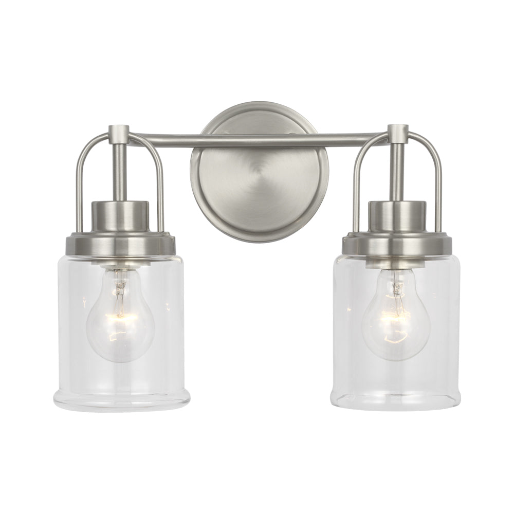 Anders Bath Vanity Light in Brushed Nickel (2-Light).