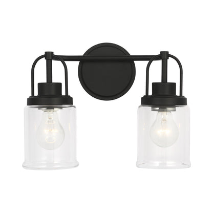 Anders Bath Vanity Light in Midnight Black (2-Light).