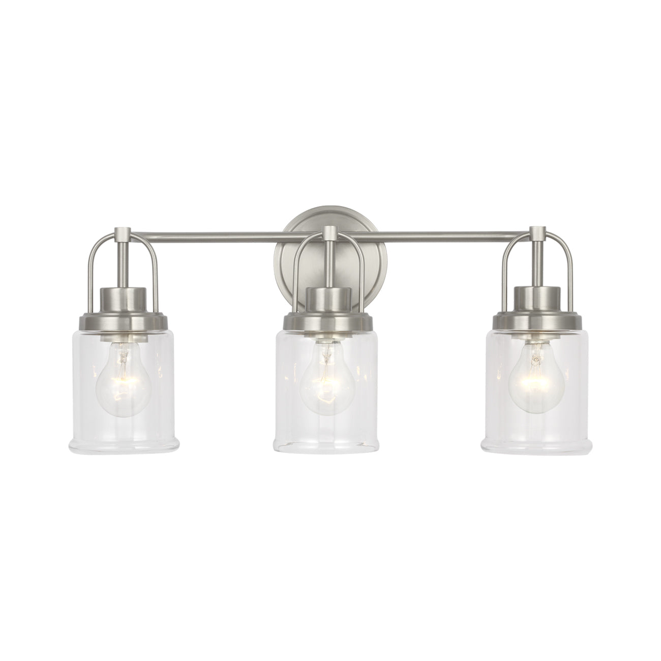 Anders Bath Vanity Light in Brushed Nickel (3-Light).
