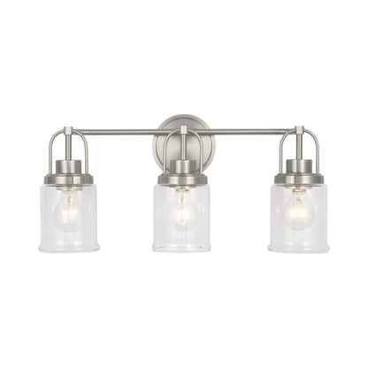 Anders Bath Vanity Light in Brushed Nickel (3-Light).