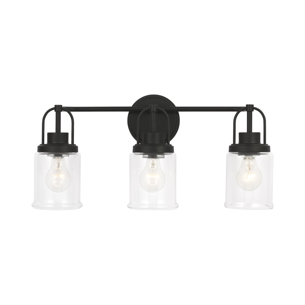Anders Bath Vanity Light in Midnight Black (3-Light).