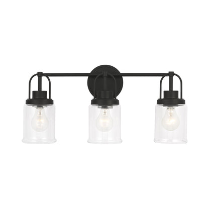 Anders Bath Vanity Light in Midnight Black (3-Light).