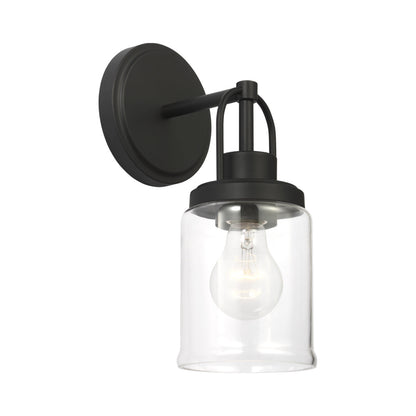 Anders Bath Wall Light in Midnight Black.