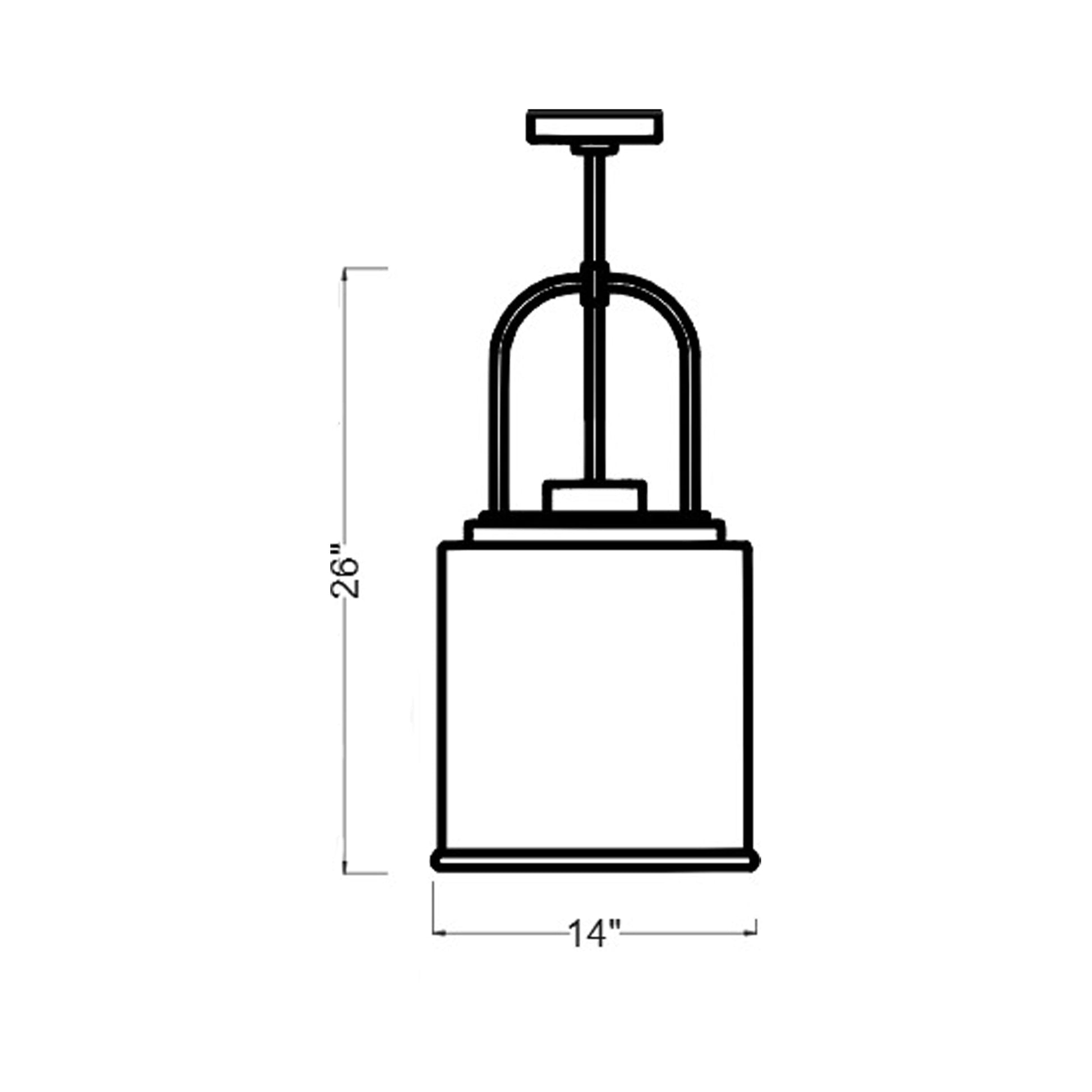 Anders Pendant Light - line drawing.