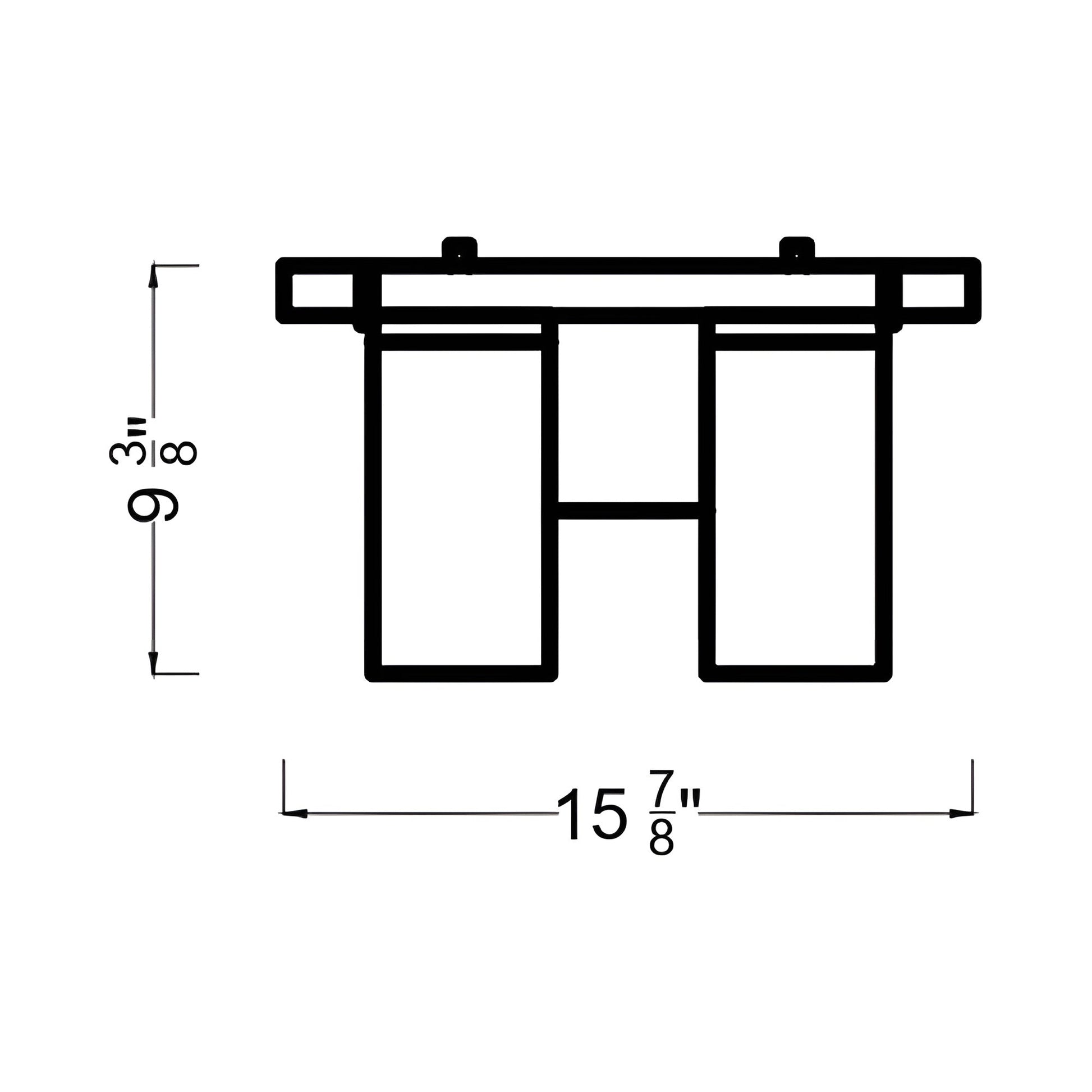 Angelo Bath Vanity Light - line drawing.