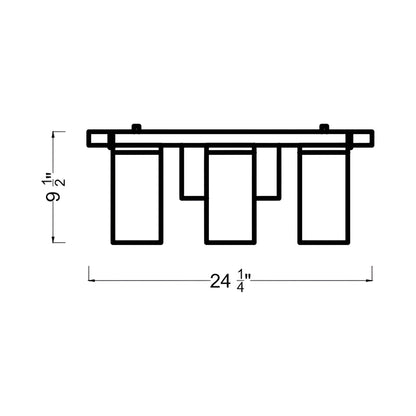 Angelo Bath Vanity Light - line drawing.