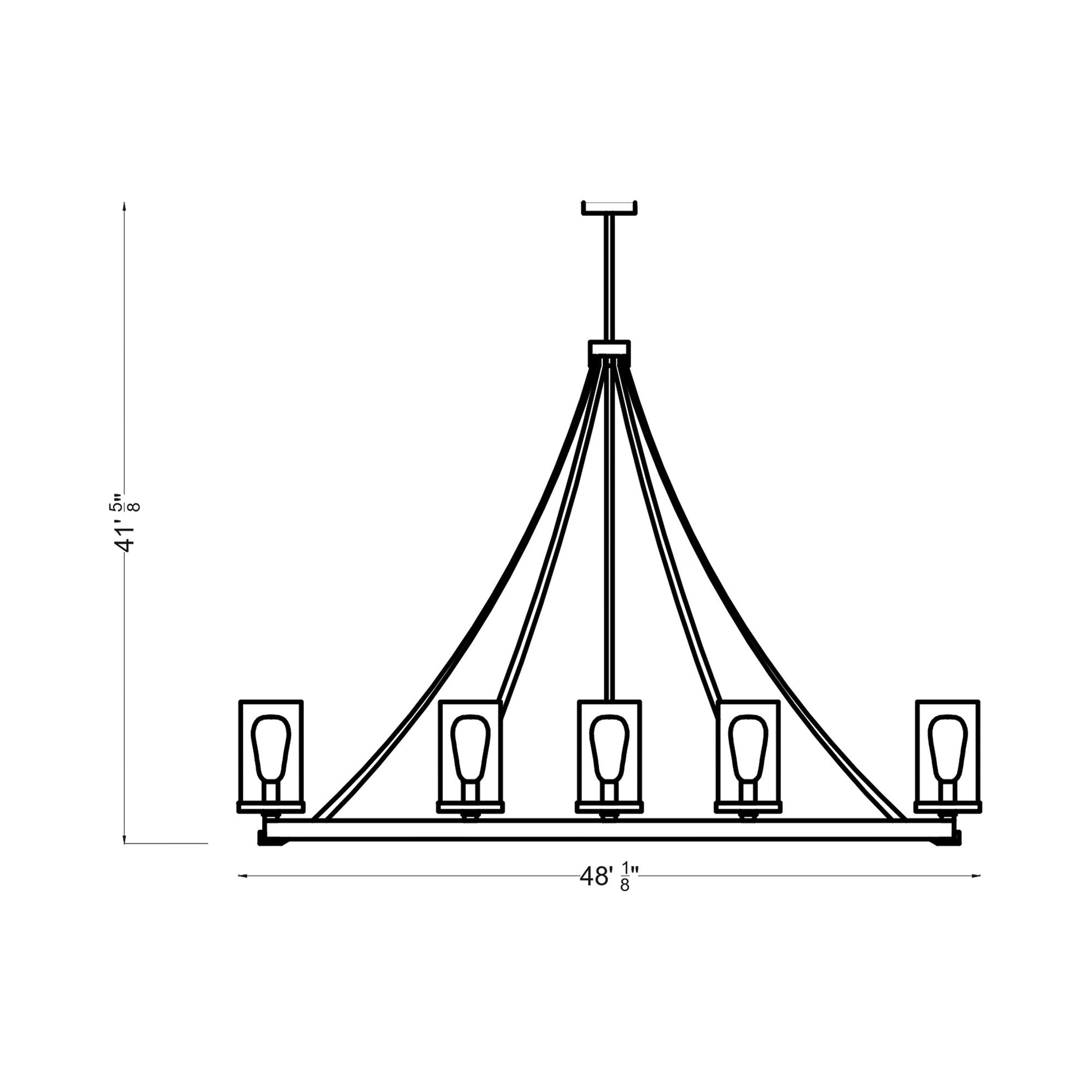 Angelo Chandelier - line drawing.