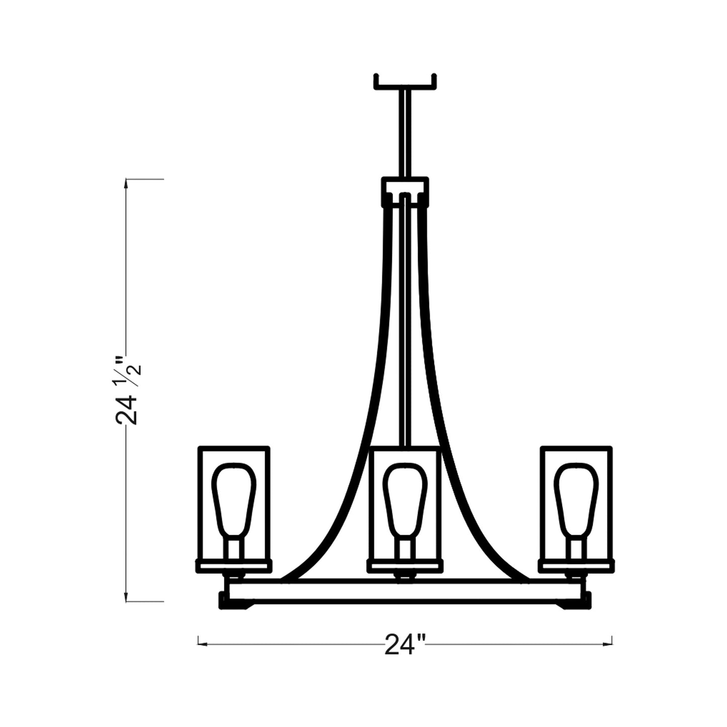 Angelo Chandelier - line drawing.