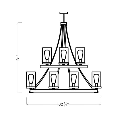 Angelo Chandelier - line drawing.