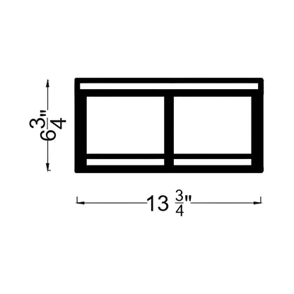 Angelo Flush Mount Ceiling Light - line drawing.
