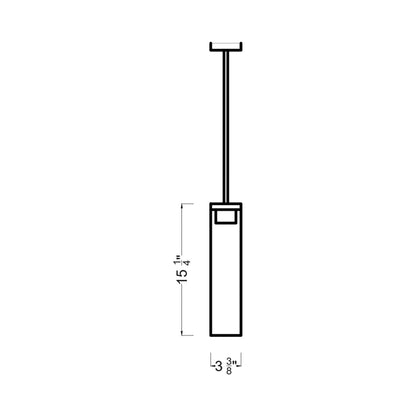 Angelo Pendant Light - line drawing.