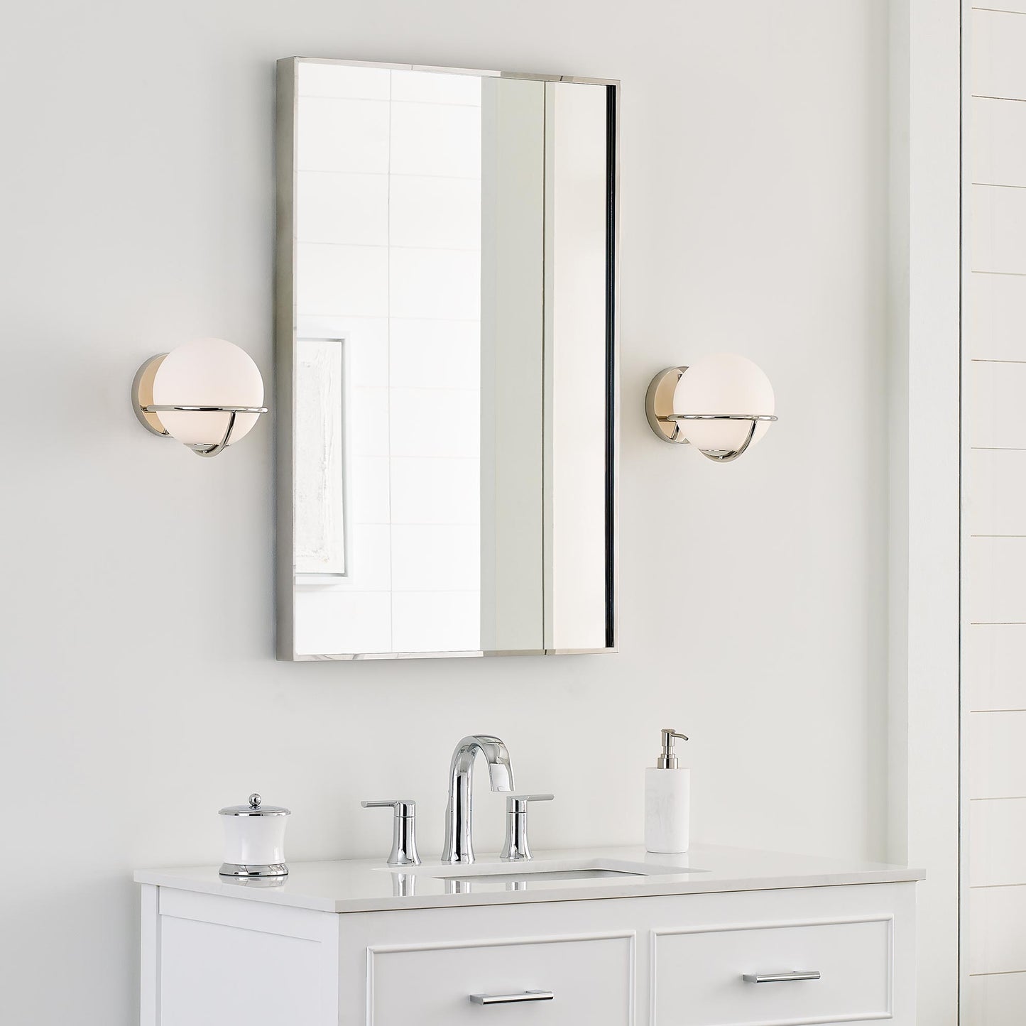 Apollo Bath Wall Light in bathroom.