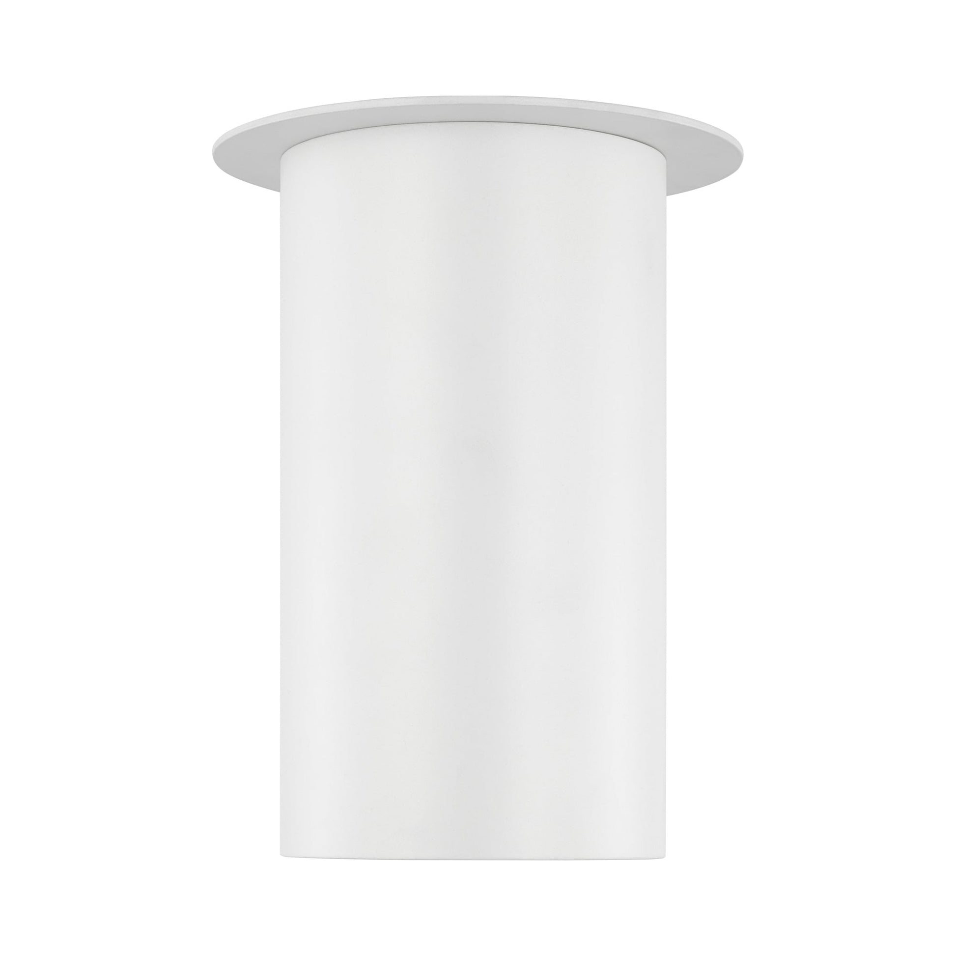 Archer Flush Mount Ceiling Light in Matte White.