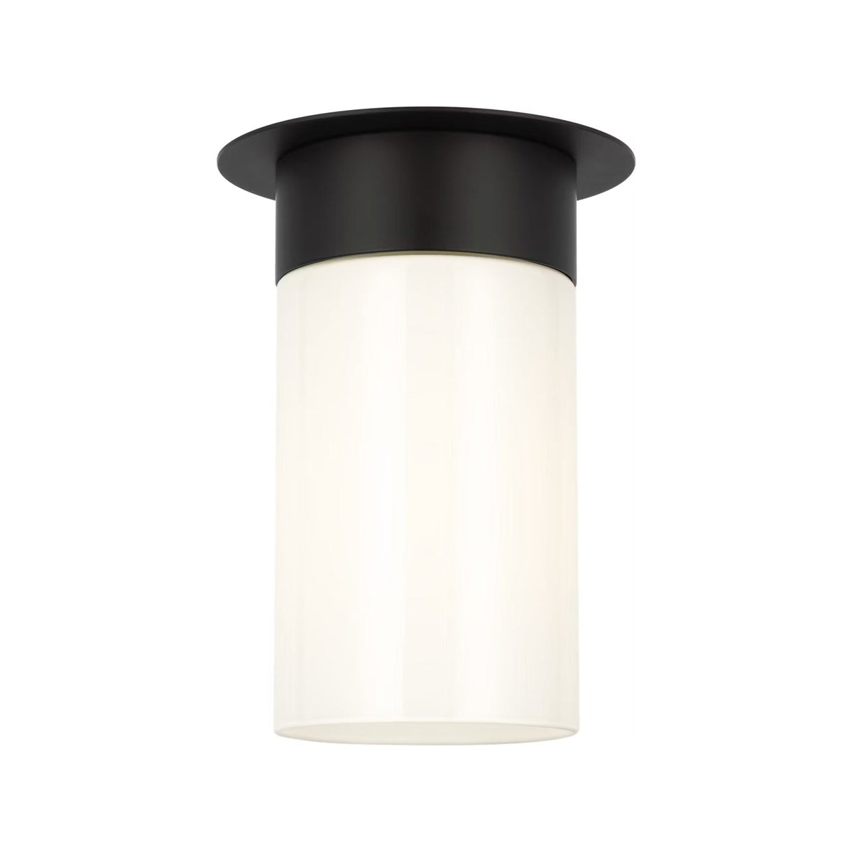 Archer Flush Mount Ceiling Light in Midnight Black (4-Inch).