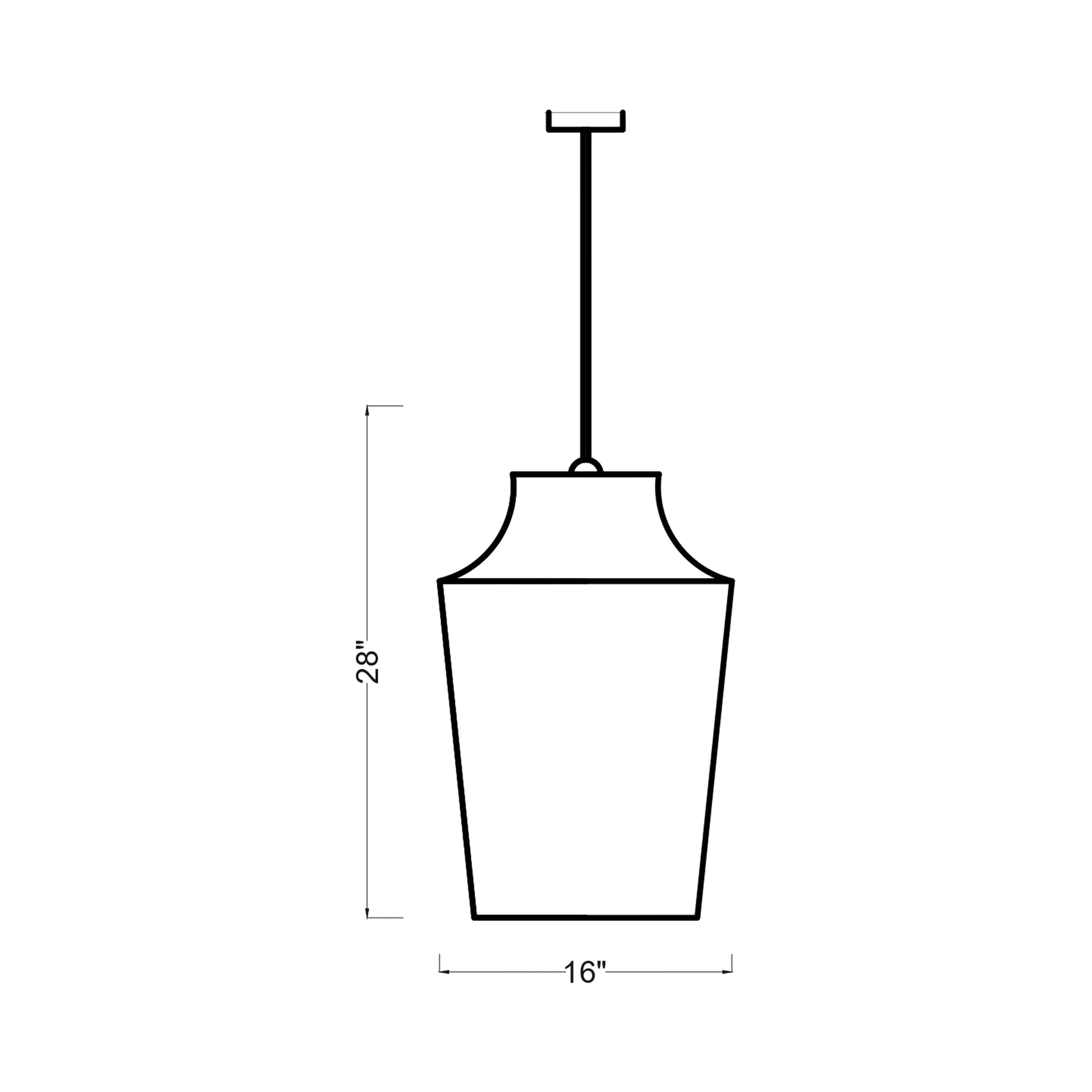 Arnio Pendant Light - line drawing.