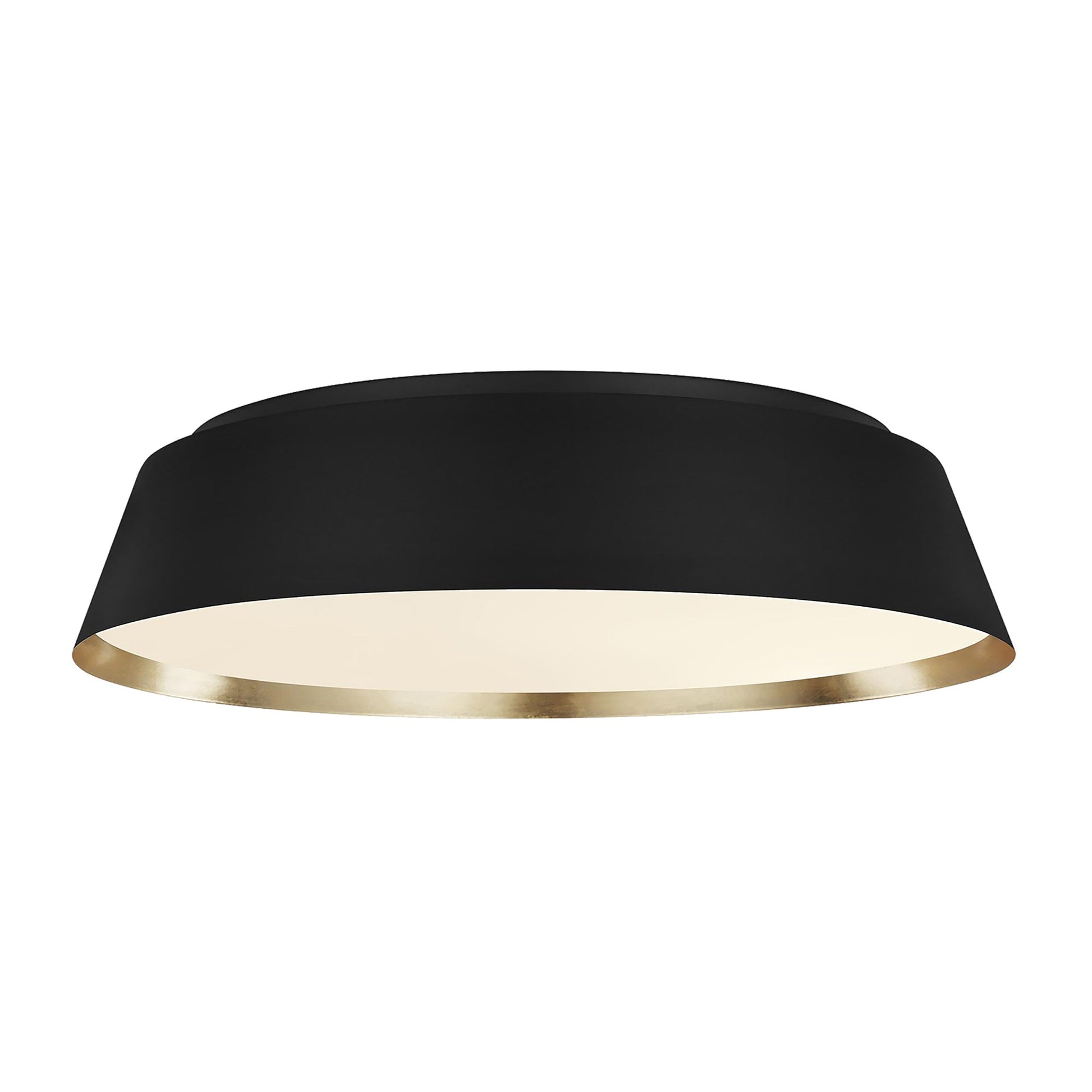 Asher Flush Mount Ceiling Light in Midnight Black (Large).