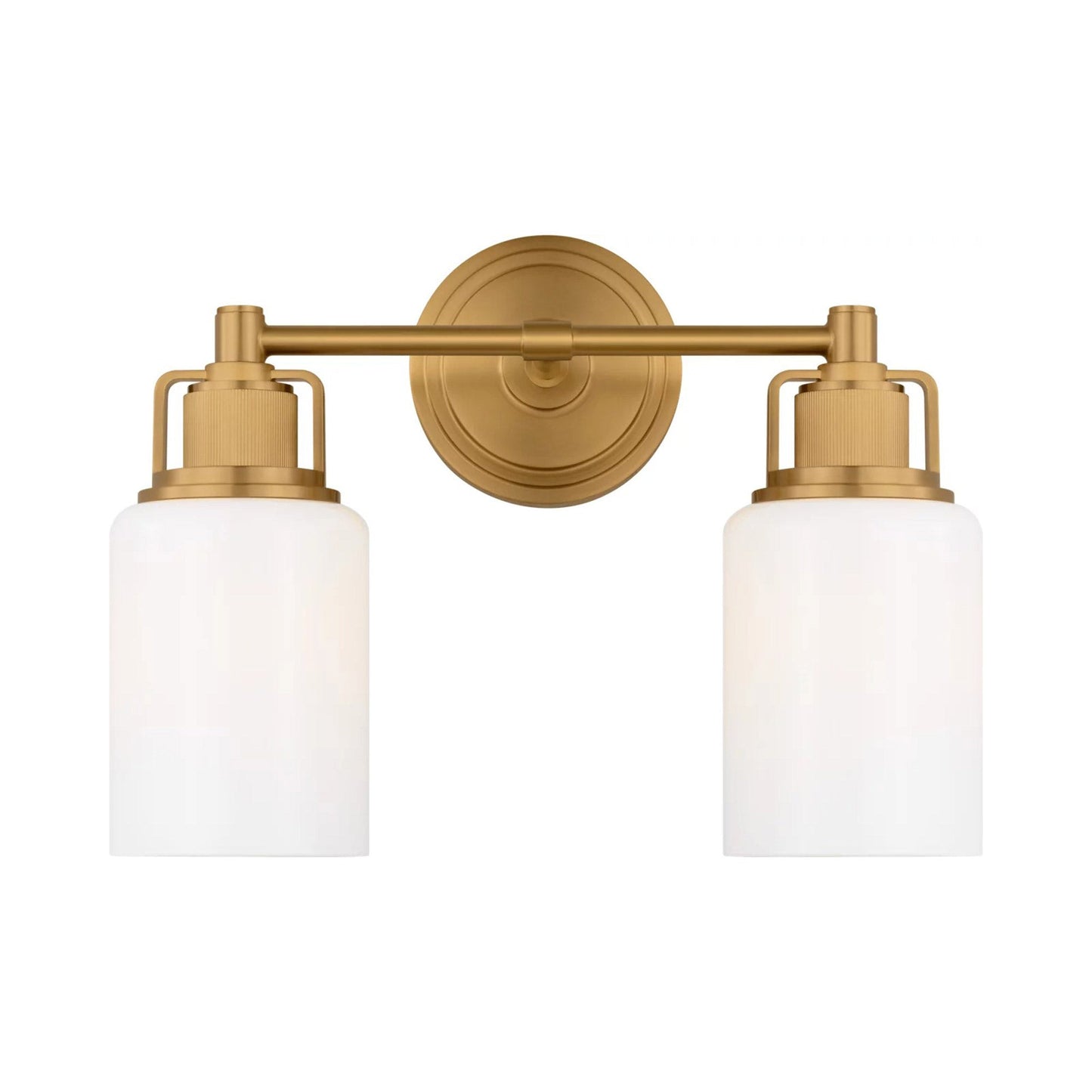 Ashford Bath Vanity Light in Burnished Brass (2-Light).