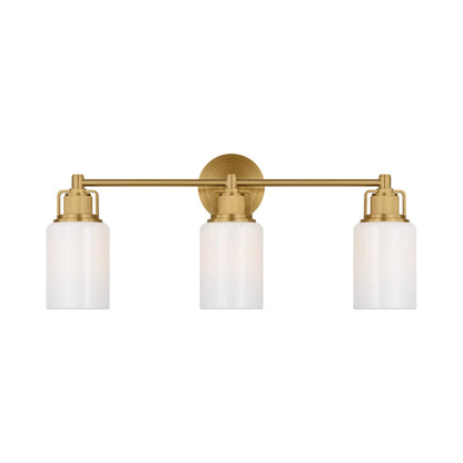 Ashford Bath Vanity Light in Burnished Brass (3-Light).