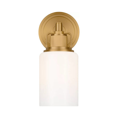 Ashford Bath Wall Light in Burnished Brass.