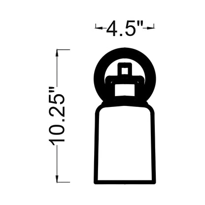 Ashford Bath Wall Light - line drawing.