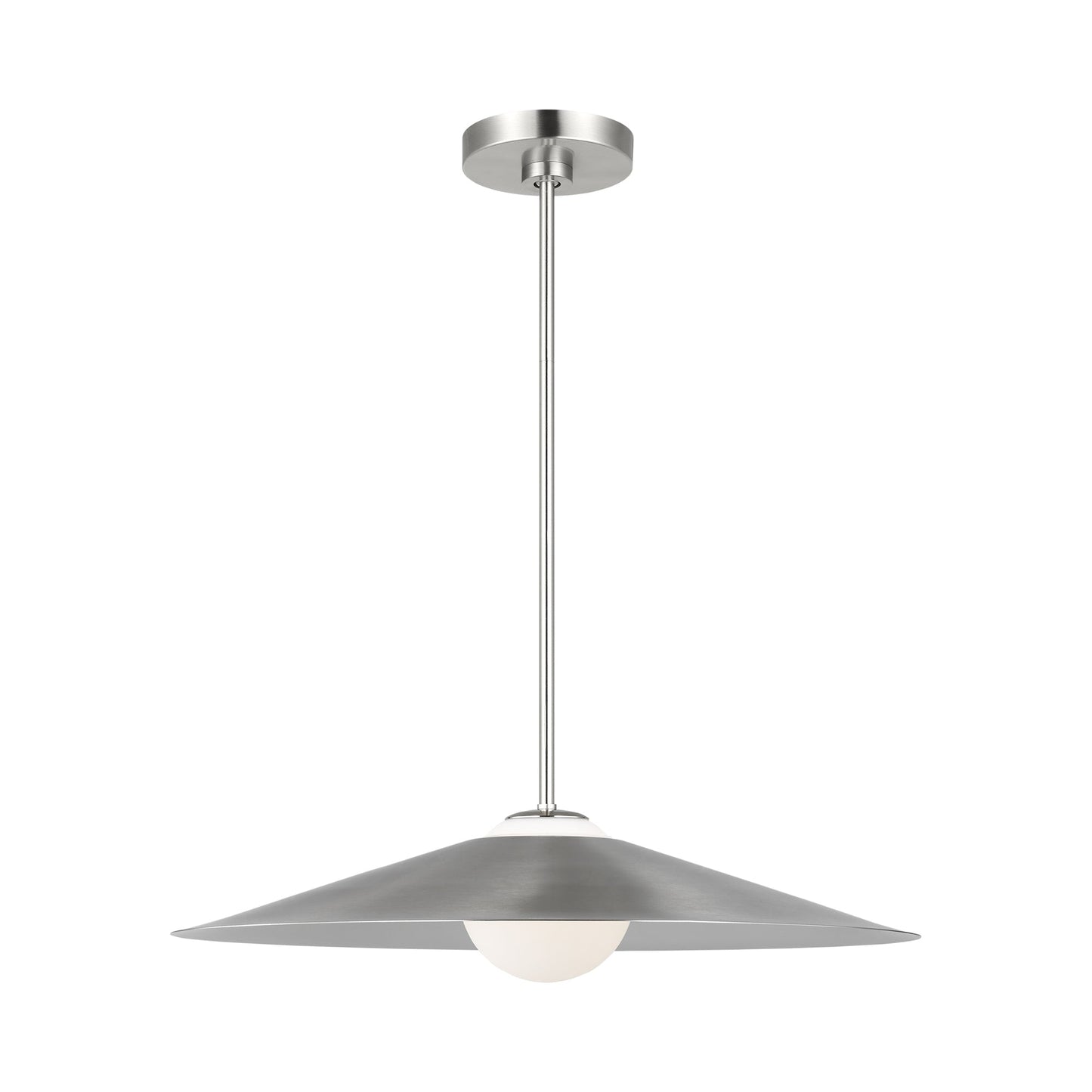 Astra Pendant Light in Brushed Nickel.