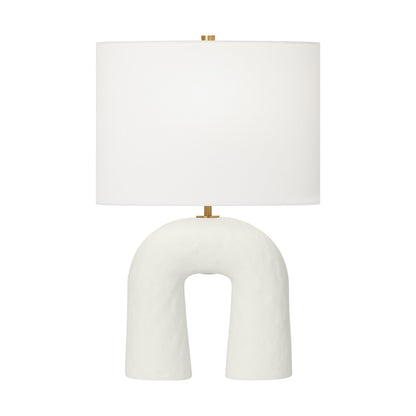 Aura Table Lamp in Matte White Ceramic (Small).