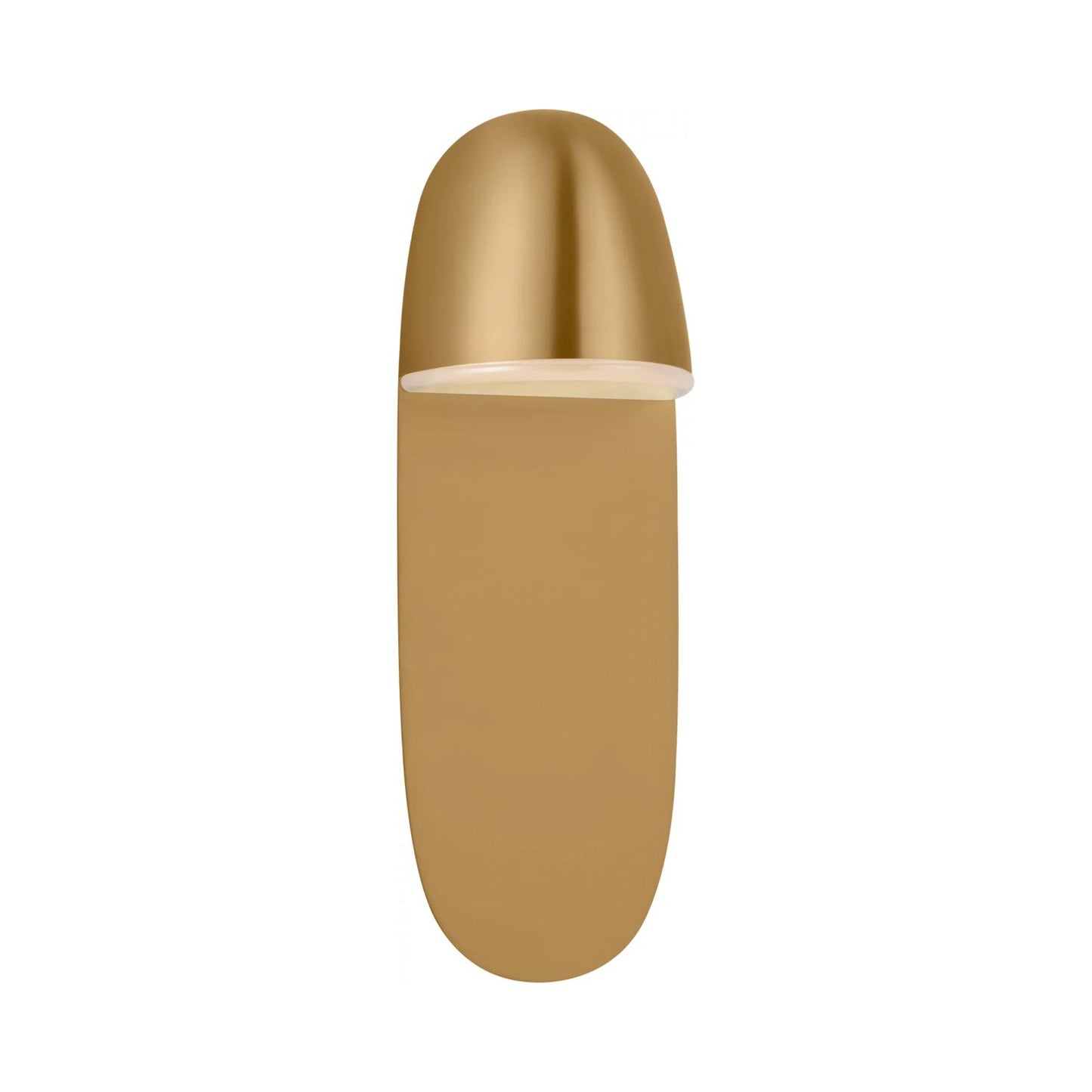 Axel LED Bath Wall Light in Burnished Brass.