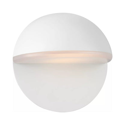 Axel Round LED Bath Wall Light in Matte White.