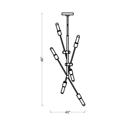 Axis Chandelier - line drawing.