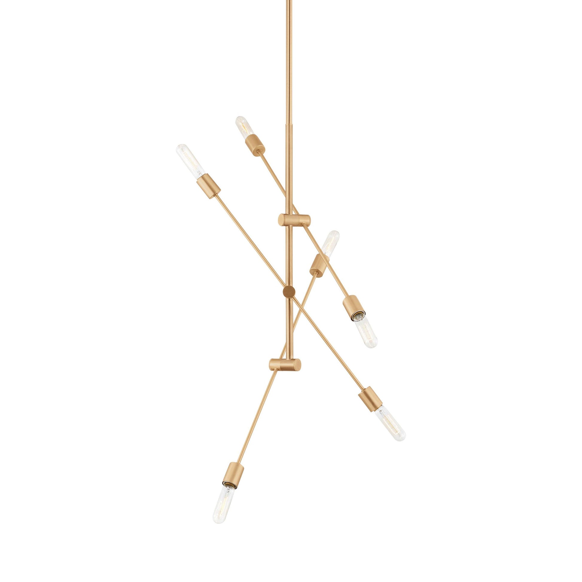 Axis Chandelier in Satin Brass (Large).