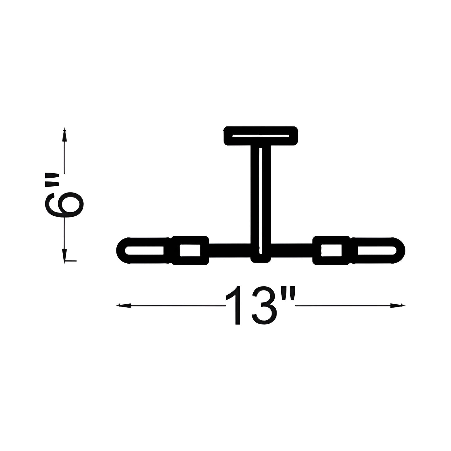 Axis Semi-Flush Mount Ceiling Light - line drawing.