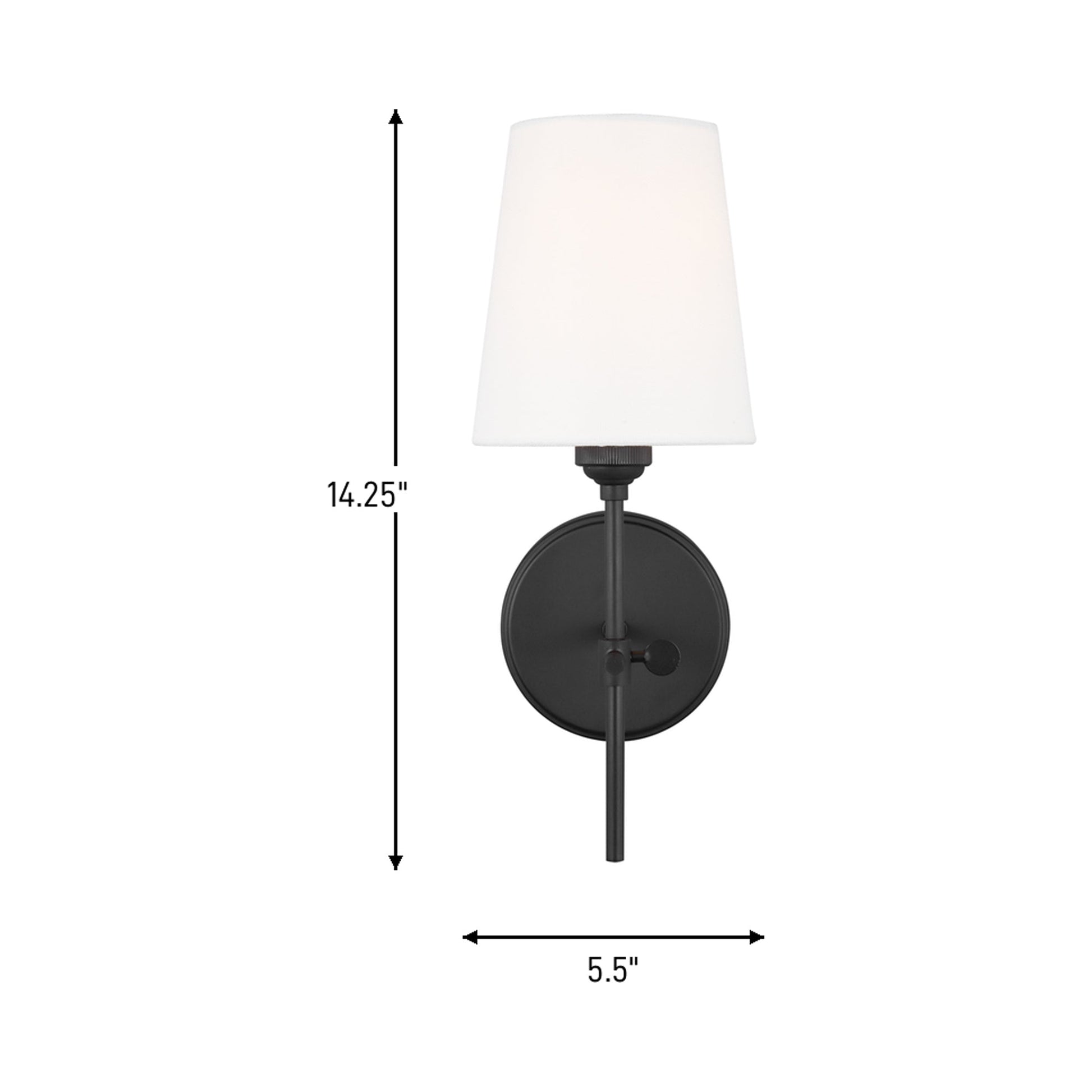 Baker Bath Wall Light - line drawing.