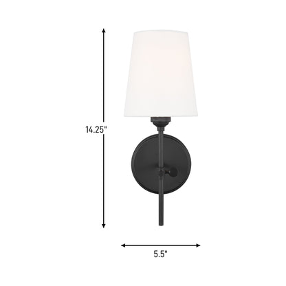 Baker Bath Wall Light - line drawing.