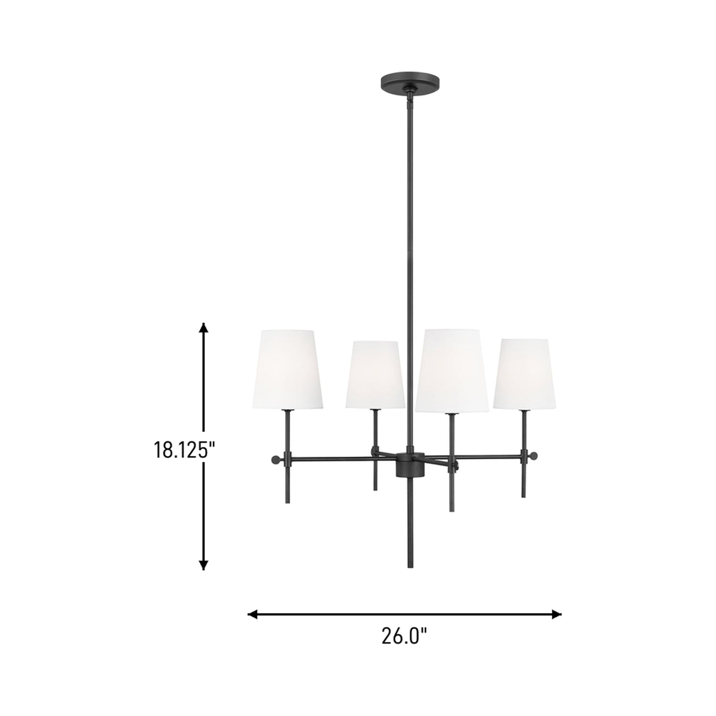 Baker Chandelier - line drawing.