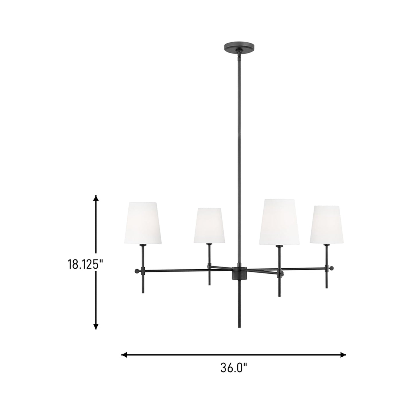 Baker Chandelier - line drawing.