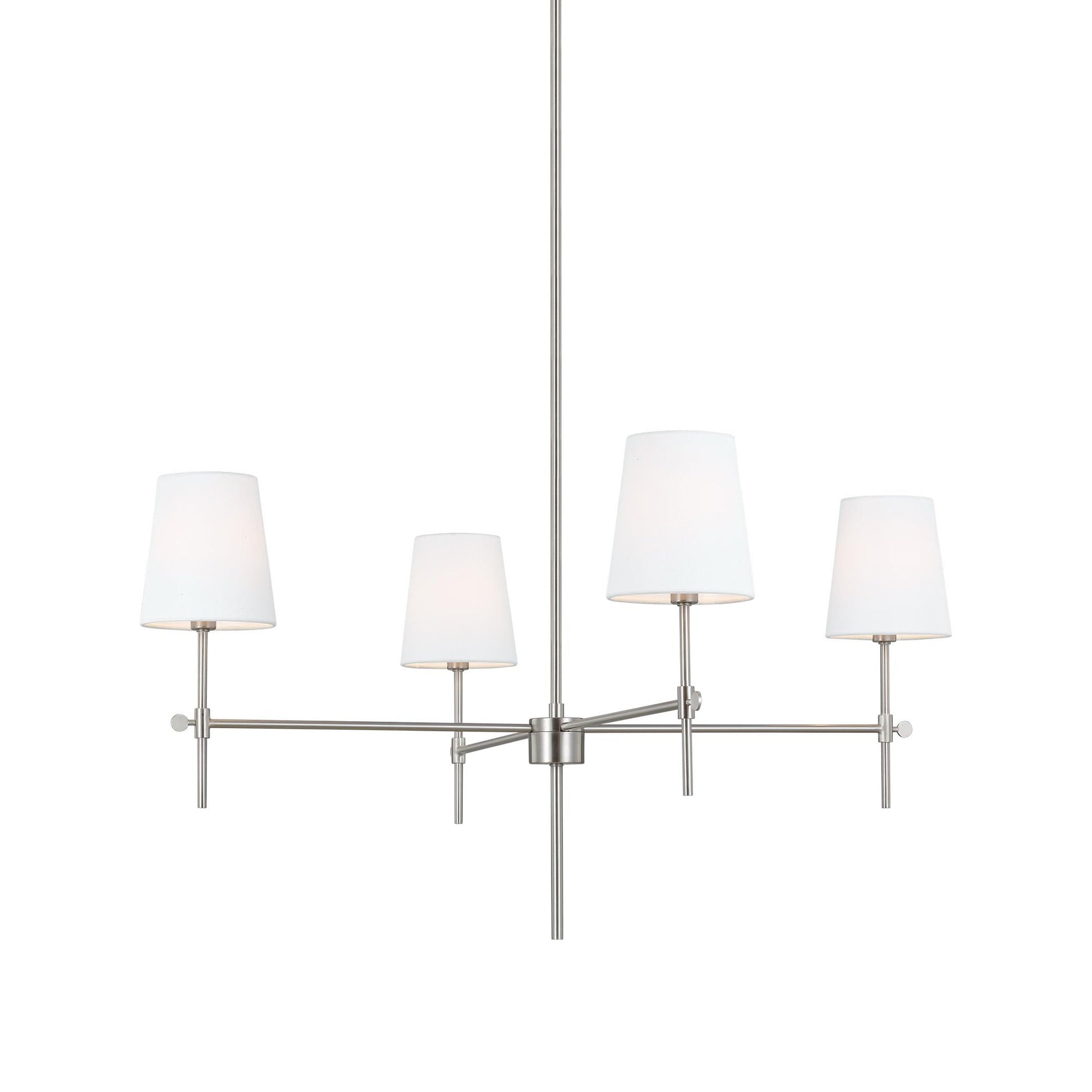 Baker Chandelier in Brushed Nickel (Large).