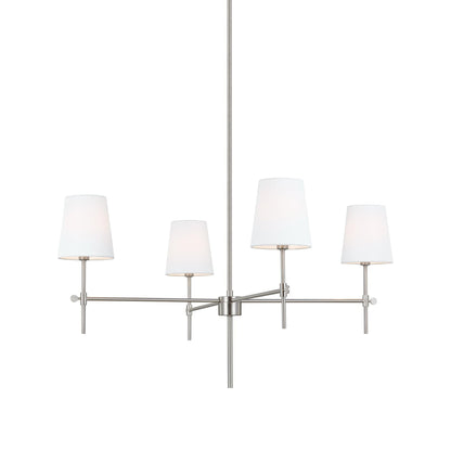 Baker Chandelier in Brushed Nickel (Large).