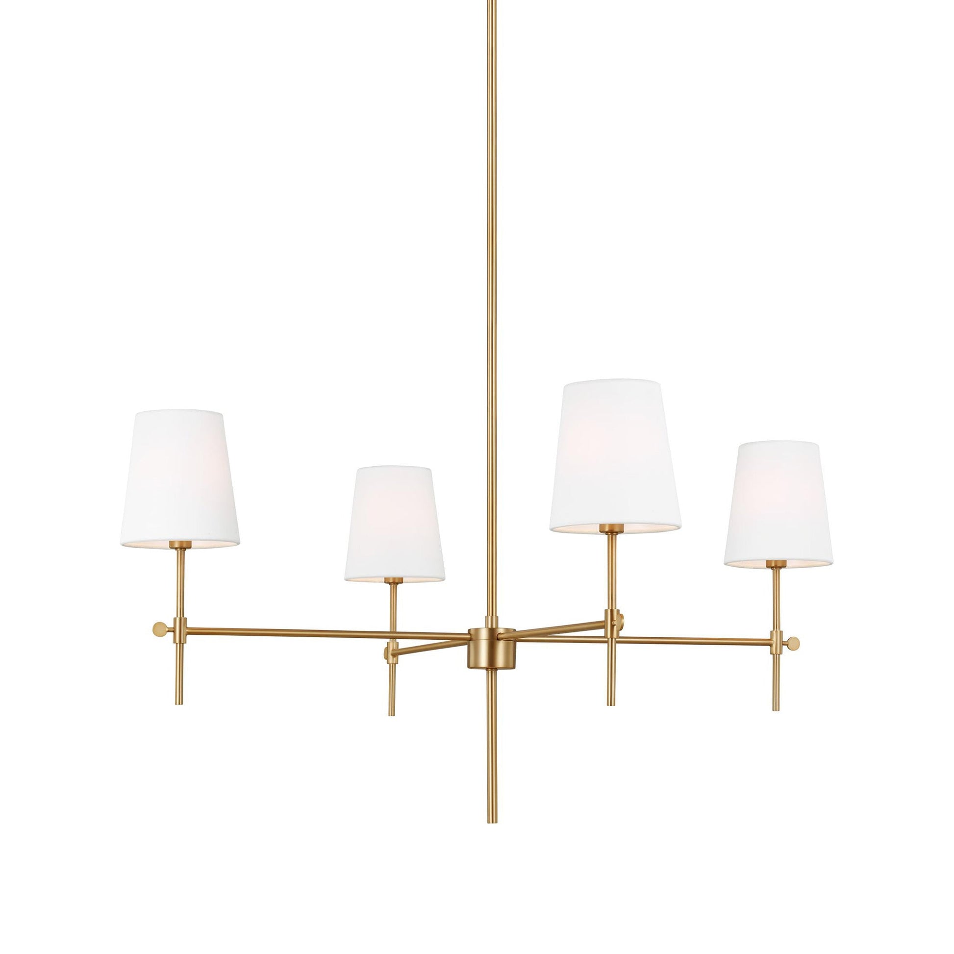 Baker Chandelier in Satin Brass (Large).