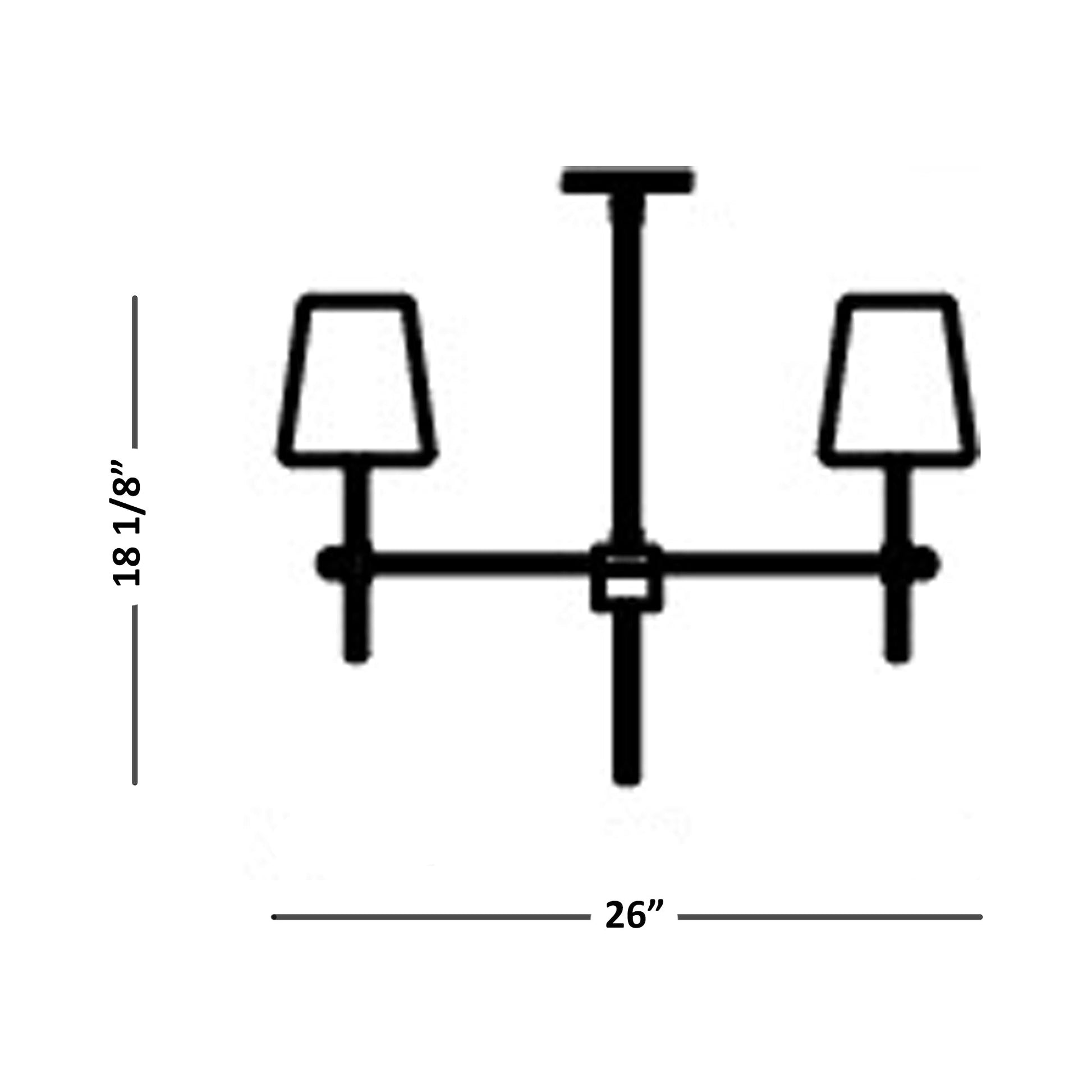 Baker Chandelier - line drawing.