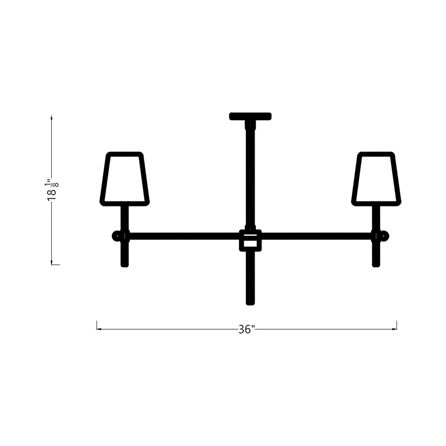 Baker Chandelier - line drawing.