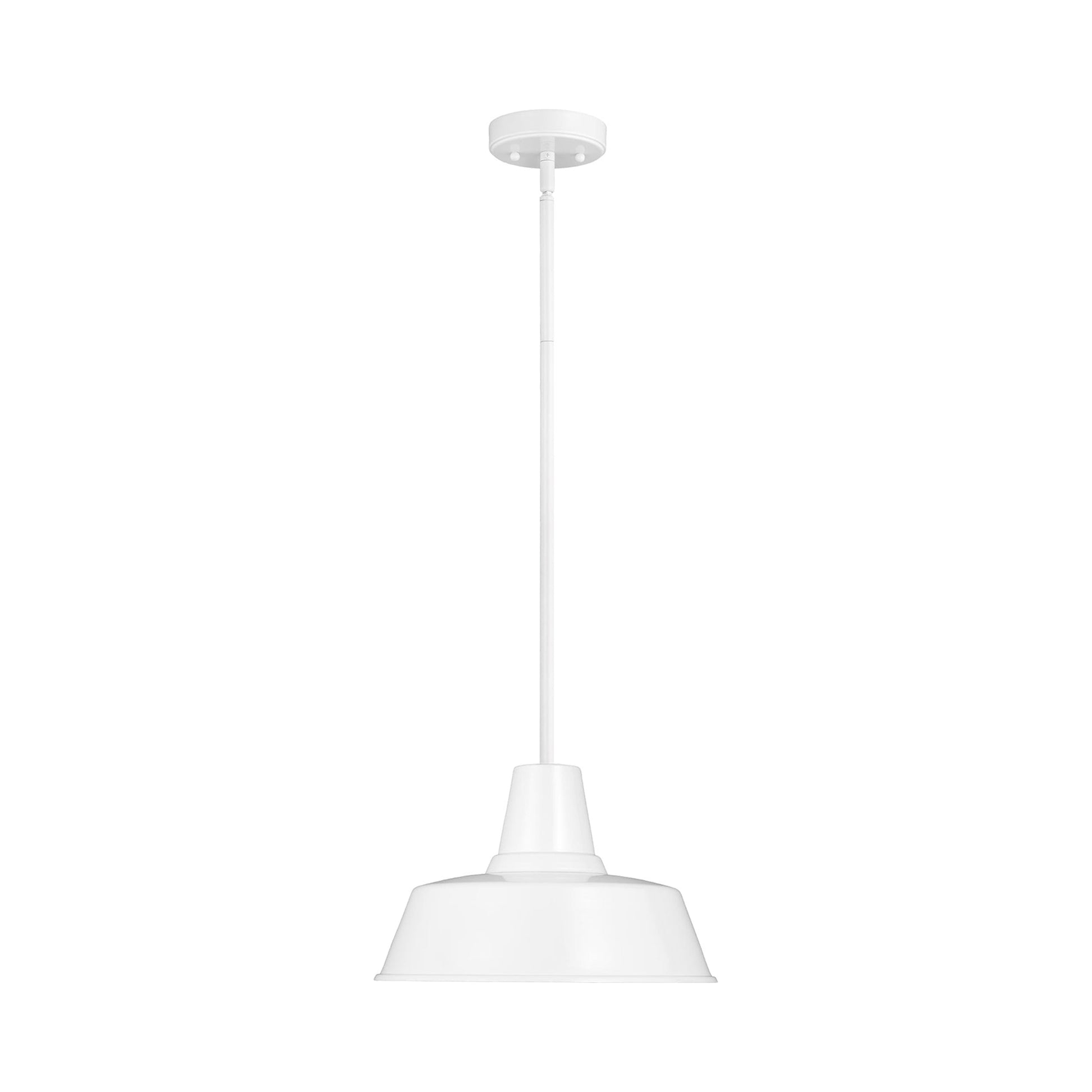 Barn Light Outdoor Pendant Light in White.