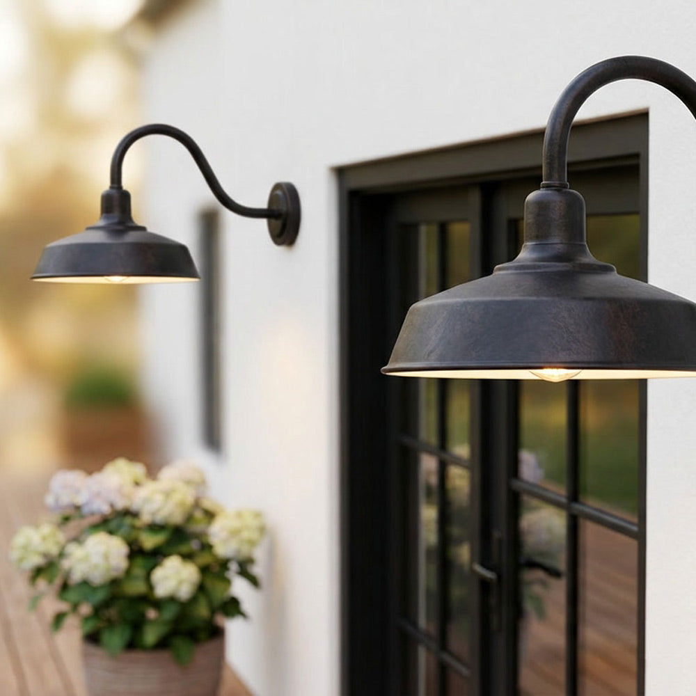 Barn Light Outdoor Wall Light in Outside Area.