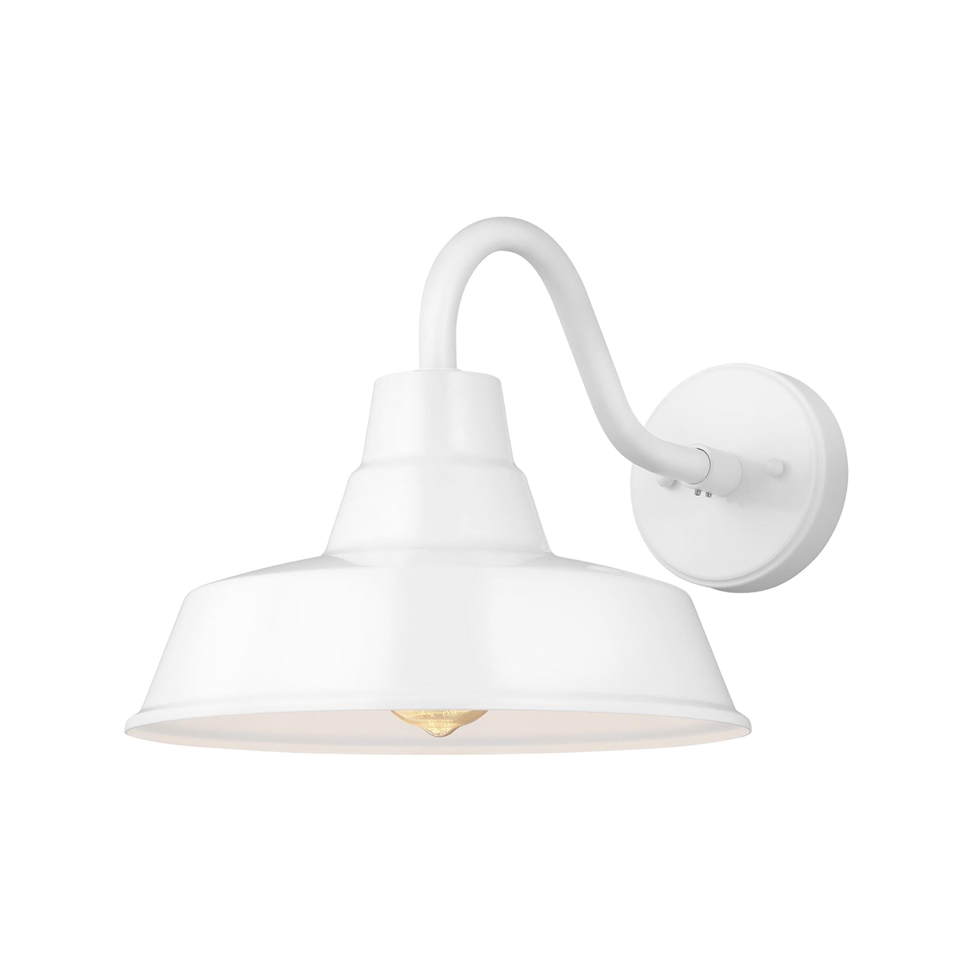 Barn Light Outdoor Wall Light in White (Medium).