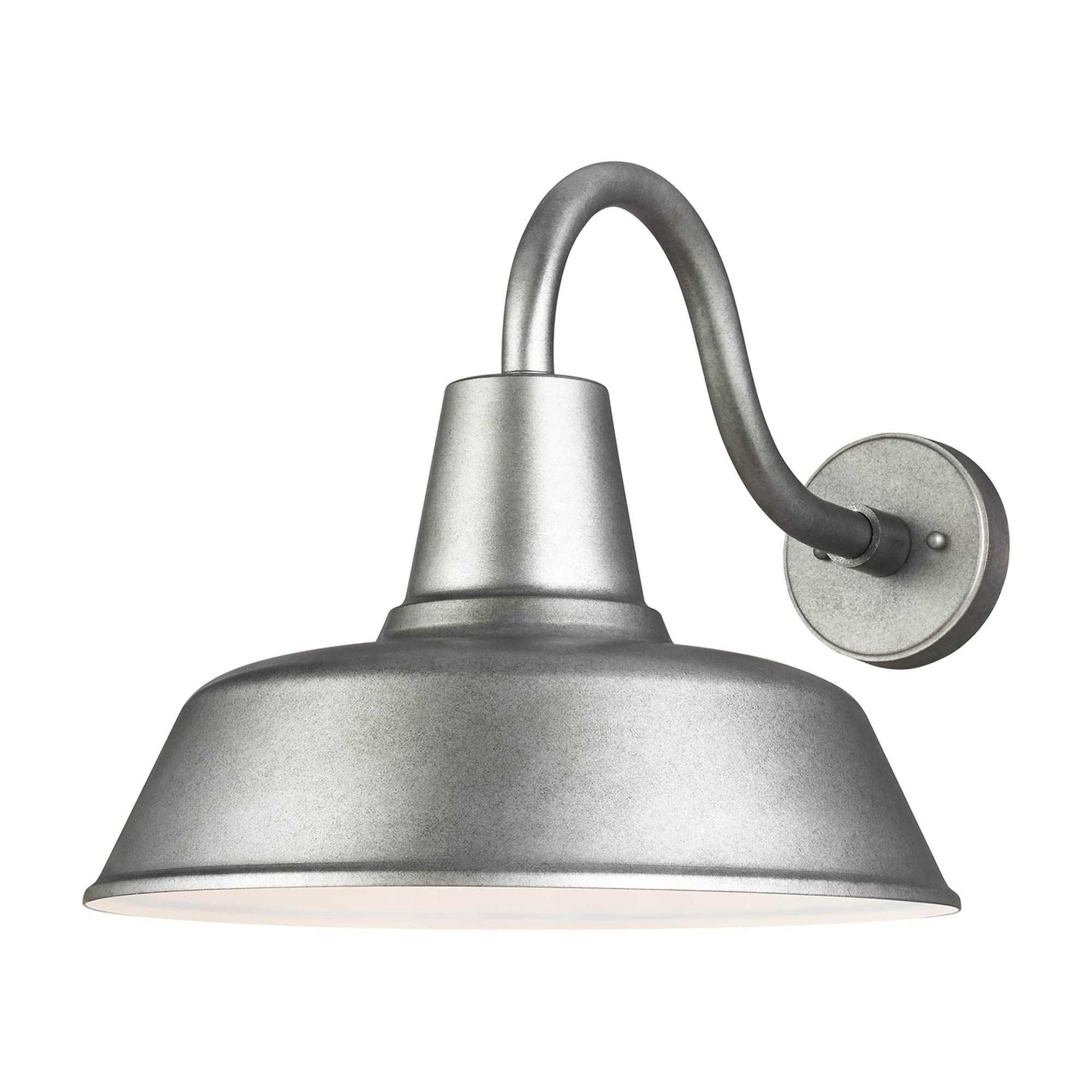 Barn Light Outdoor Wall Light in Weathered Pewter (X-Large).