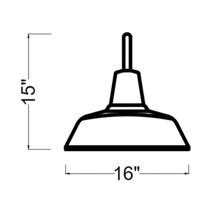 Barn Light Outdoor Wall Light - line drawing.