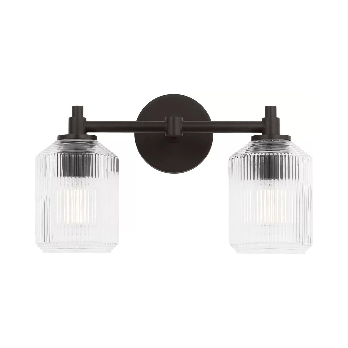 Barstow Bath Vanity Light in Aged Iron (2-Light).