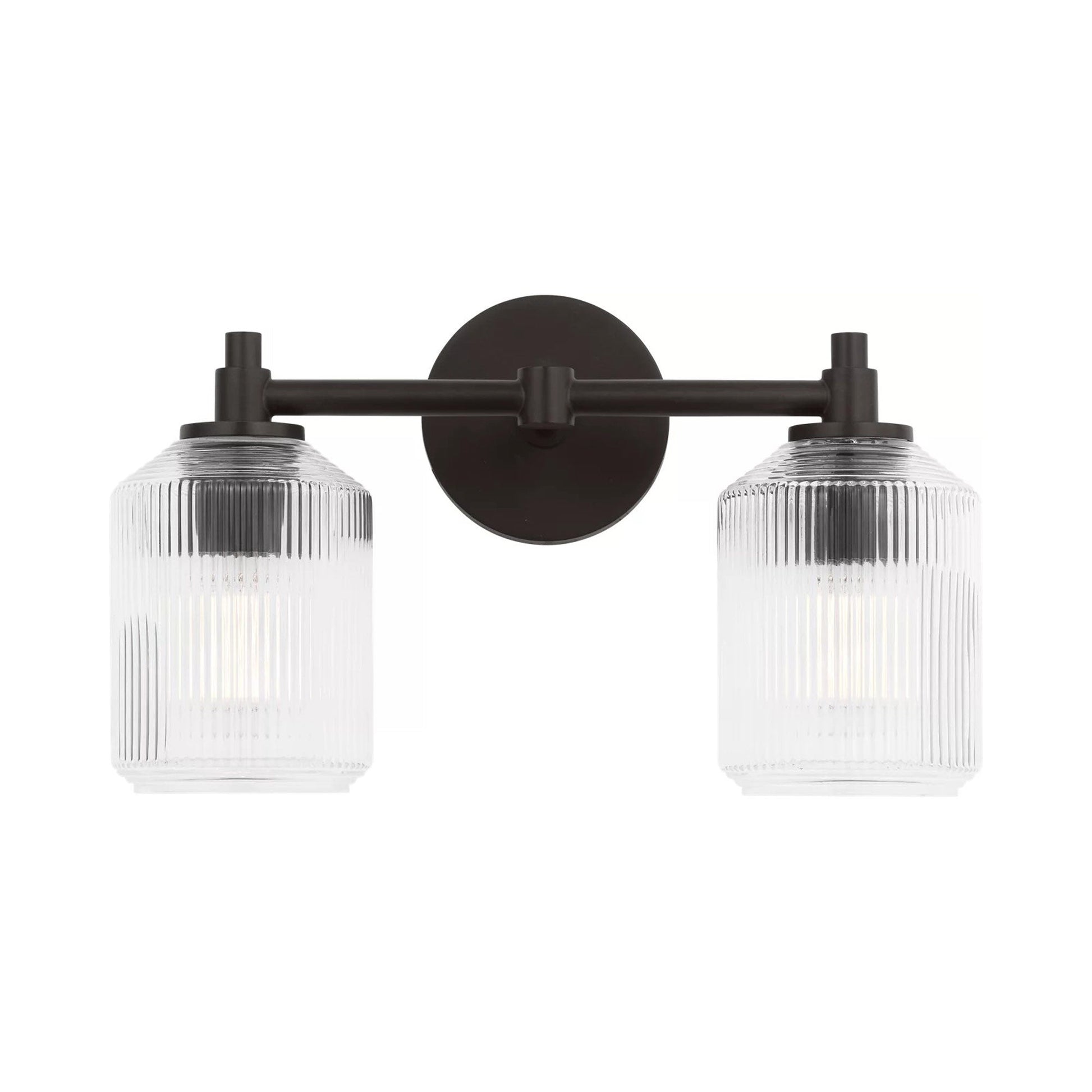 Barstow Bath Vanity Light in Aged Iron (2-Light).