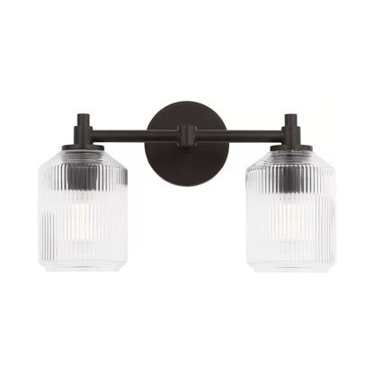 Barstow Bath Vanity Light in Aged Iron (2-Light).