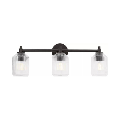Barstow Bath Vanity Light in Aged Iron (3-Light).