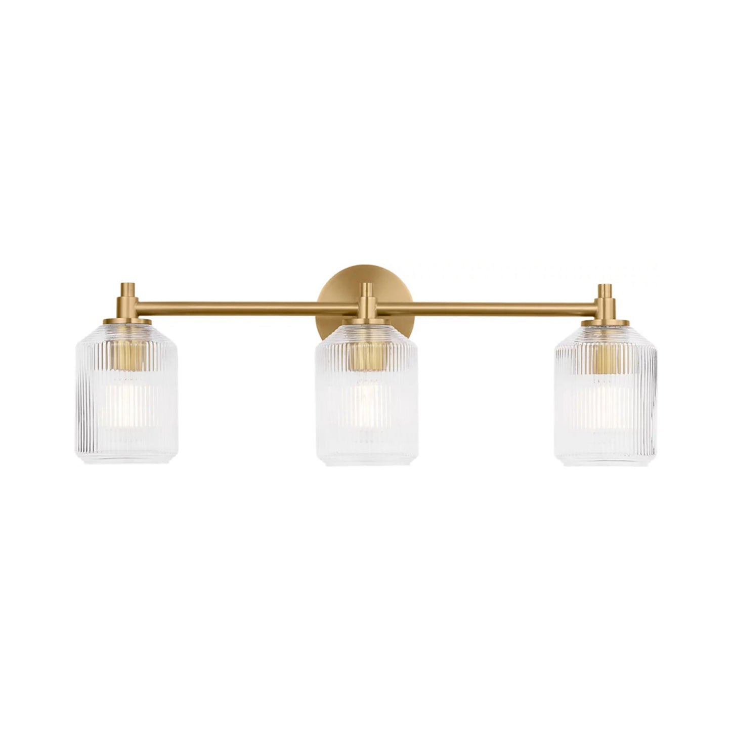 Barstow Bath Vanity Light in Burnished Brass (3-Light).